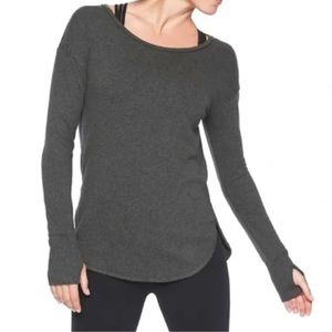 Athleta Lombard Long Sleeve Top Herb Olive